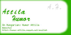 attila humor business card